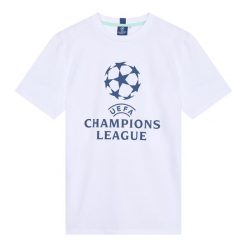 Koszulka UEFA Champions League. Białe bluzki CHAMPIONS LEAGUE, xl, bez wzorów, z bawełny, sportowe, bez kołnierzyka, bez ramiączek. Za 139.99 zł.
