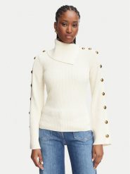 Elisabetta Franchi Golf MK-03S-66E2-V420 Brązowy jasny Slim Fit. Brązowe golfy Elisabetta Franchi, s, bez wzorów, z wiskozy, bez ramiączek. Za 1,799.00 zł.