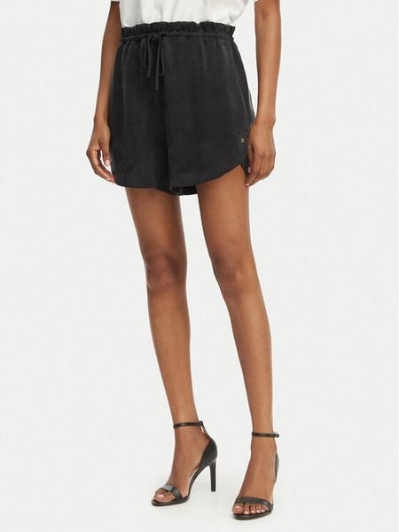HUGO Szorty materiałowe Hermione-1 50559554 Czarny Loose Fit. Czarne spodnie materiałowe Hugo, bez wzorów, z materiału. Za 412.99 zł.
