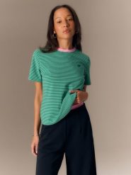 4F T-shirt regular damski - zielony L. Zielone t-shirty 4f, l, bez wzorów, z materiału, bez kołnierzyka, bez ramiączek. Za 69.99 zł.