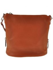 ORE10 Skórzana torebka "Ambly" w kolorze jasnobrązowym - 20 x 19 x 10 cm rozmiar: onesize. Brązowe torby na ramię ORE10, bez wzorów, z materiału, na ramię, bez dodatków. Za 136.45 zł.