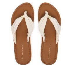 Japonki Tommy Hilfiger. Klapki TOMMY HILFIGER, bez wzorów, bez obcasa. Za 229.99 zł.