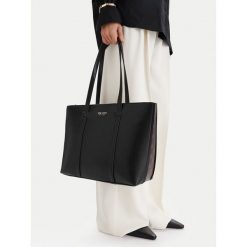 Torebka Nine West. Czarne shopper Nine West, bez wzorów, bez dodatków. Za 219.99 zł.