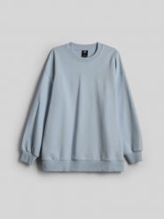 4F Bluza dresowa relaxed bez kaptura damska - niebieska S. Niebieskie bluzy 4f, l, bez wzorów, z bawełny, bez kaptura. Za 149.99 zł.