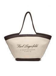 KARL LAGERFELD Torebka B1W46069 Beżowy. Brązowe torebki klasyczne KARL LAGERFELD, bez wzorów, z materiału, bez dodatków. Za 849.99 zł.