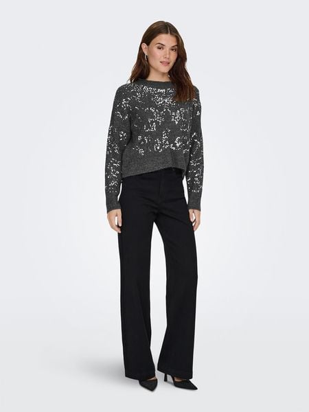 ONLY Sweter w kolorze antracytowym rozmiar: M. Czarne swetry Only, m, bez wzorów, ze splotem, bez ramiączek. Za 113.36 zł.