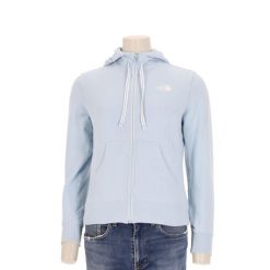 Bluza z kapturem damska rozpinana The North Face. Niebieskie bluzy The North Face, l, bez wzorów, z materiału, z kapturem. Za 127.76 zł.