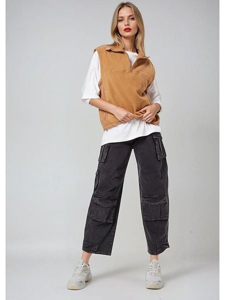 Weekday Dżinsy - Tapered fit - w kolorze czarnym rozmiar: 44. Czarne jeansy Weekday, bez wzorów, z podwyższonym stanem. Za 100.52 zł.