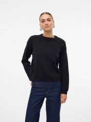 Vero Moda Sweter w kolorze czarnym rozmiar: XXL. Czarne swetry Vero Moda, xxl, bez wzorów, bez ramiączek. Za 112.45 zł.