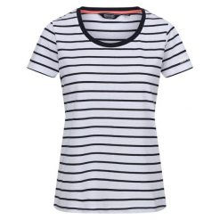 T-shirt Damski Paski Filandra VIII. Białe t-shirty Regatta, xl, bez wzorów, bez kołnierzyka, bez ramiączek. Za 37.99 zł.