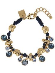 Otazu Pozłacana bransoletka z kryształami Swarovski rozmiar: onesize. Niebieskie bransoletki Otazu, z kryształem, pozłacane. Za 173.99 zł.