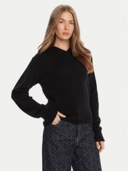 HUGO Sweter Solanu 50545092 Czarny Regular Fit. Czarne swetry Hugo, xs, bez wzorów, z wełny, bez ramiączek. Za 799.99 zł.