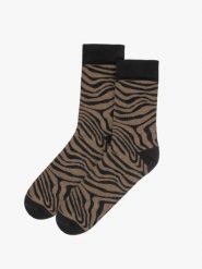 Skarpety damskie z motywem zwierzęcym. Brązowe skarpety Ryłko, bez wzorów, z bawełny. Za 24.99 zł.