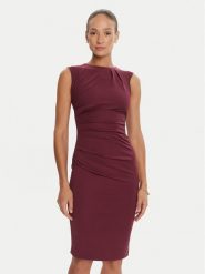 Rinascimento Sukienka koktajlowa CFC0125332003 Bordowy Slim Fit. Fioletowe sukienki Rinascimento, s, bez wzorów, z syntetyku, wizytowe, bez kołnierzyka, bez ramiączek. Za 419.99 zł.