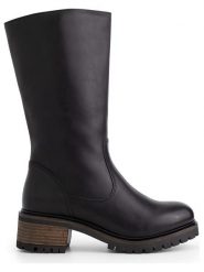 Mysa Skórzane kozaki "Dianthe" w kolorze czarnym rozmiar: 38. Czarne kozaki Mysa, na zimę, z materiału, bez obcasa, bez zapięcia. Za 284.82 zł.