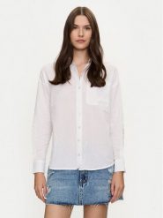 Brave Soul Koszula LSH-659ARIEL Biały Regular Fit. Białe koszule Brave Soul, m, bez wzorów, z bawełny, bez kołnierzyka, bez ramiączek. Za 79.99 zł.