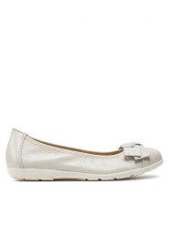Caprice Baleriny 9-22153-42 Écru. Białe baleriny Caprice, bez wzorów, ze skóry, bez obcasa. Za 279.99 zł.