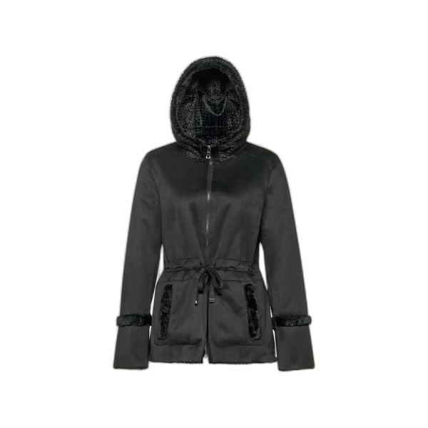 Płaszcz damski Geox Kency. Czarne płaszcze Converse, l, bez wzorów, z materiału, bez kaptura. Za 824.00 zł.