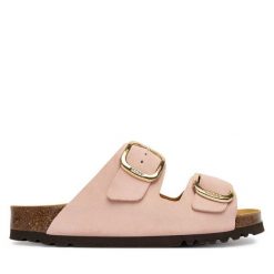 Klapki Scholl. Czerwone klapki Scholl, bez wzorów, bez obcasa. Za 379.99 zł.