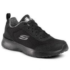 Skechers 12947 BBK Czarny. Czarne obuwie sportowe Skechers, z materiału, bez zapięcia. Za 259.99 zł.