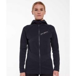 Bluza damska wełniana z kapturem Brubeck THERMO WOOL by Pustelnik. Czarne bluzy Brubeck, bez wzorów, z wełny, z kapturem. Za 439.00 zł.