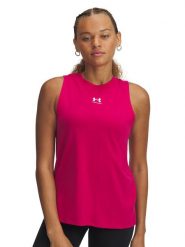 Under Armour Top sportowy w kolorze różowym rozmiar: XS. Różowe koszulki sportowe Under Armour, bez wzorów, z materiału, bez ramiączek, outdoorowe. Za 65.95 zł.