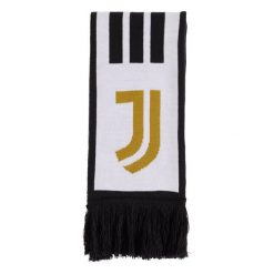 Szalik domowy Juventus. Białe szaliki Adidas, bez wzorów, z dzianiny. Za 109.00 zł.