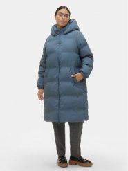Vero Moda Curve Płaszcz zimowy 10297285 Niebieski Regular Fit. Niebieskie płaszcze Vero Moda Curve, na zimę, bez wzorów, z syntetyku, bez kaptura. Za 349.99 zł.