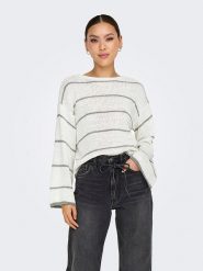 ONLY Sweter w kolorze białym rozmiar: L. Białe swetry Only, l, bez wzorów, bez ramiączek. Za 83.95 zł.