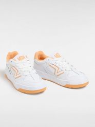 Vans Skórzane sneakersy "Upland" w kolorze biało-pomarańczowym rozmiar: 38. Białe trampki Vans, bez wzorów, bez zapięcia. Za 189.29 zł.