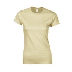 Koszulka Damska Z Miękkiej W Dotyku Bawełny Ringspun. Brązowe bluzki GILDAN, xl, bez wzorów, z bawełny, sportowe, bez kołnierzyka, bez ramiączek. Za 29.99 zł.