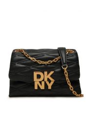 DKNY Torebka Minna R433KG75 Czarny. Czarne torebki klasyczne DKNY, bez wzorów, ze skóry, bez dodatków. Za 659.99 zł.