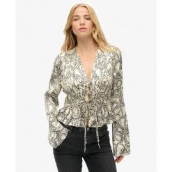 Top z plisowanym materiałem z lat 70. Zielone bielizna sportowa Superdry, bez wzorów. W wyprzedaży za 321.00 zł.