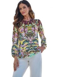 Heine Bluzka ze wzorem rozmiar: 34. Bluzki Heine, bez wzorów, bez kołnierzyka, bez ramiączek. Za 78.99 zł.