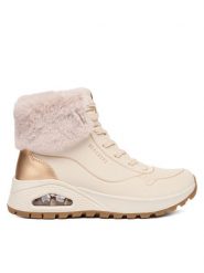 Skechers Botki Uno Rugged 167993/NTGD Écru. Botki Skechers, bez wzorów, ze skóry, bez obcasa, na płaskiej podeszwie, bez zapięcia. Za 369.99 zł.