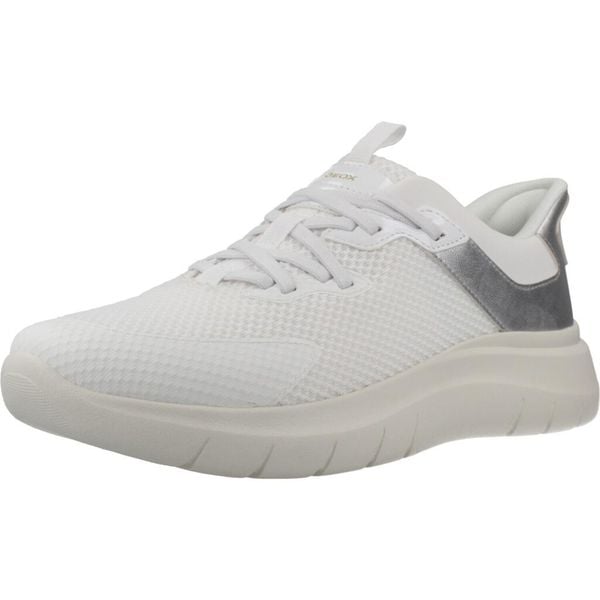Buty GEOX D PLUMMERY PLUS Biały. Białe obuwie sportowe Geox, z materiału, trekkingowe. Za 350.99 zł.