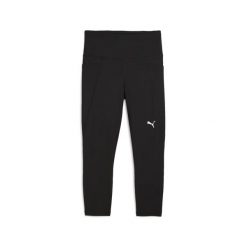 Damskie legginsy treningowe typu capri z wysokim stanem ESSENTIALS PUMA Black. Czarne bielizna sportowa Puma, bez wzorów, z podwyższonym stanem. Za 179.00 zł.