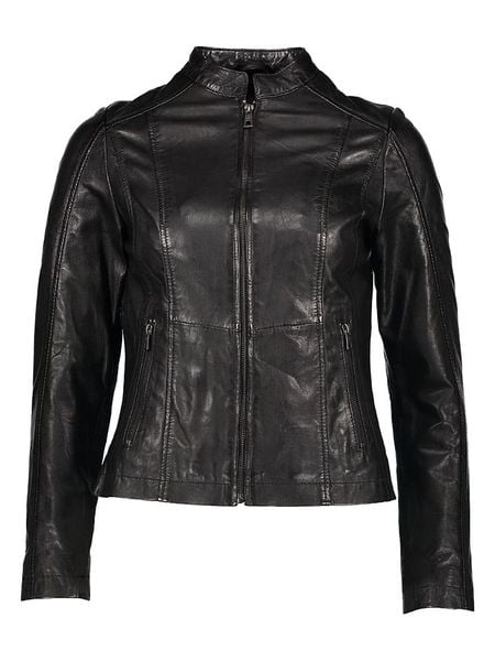 Bugatti Skórzana kurtka w kolorze czarnym rozmiar: 38. Czarne kurtki Bugatti, bez wzorów, ze skóry, bez kaptura. Za 477.49 zł.