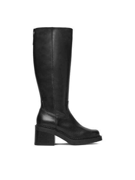 Gino Rossi Kozaki CEO-CORRINA-2764 Czarny. Czarne kozaki Gino Rossi, ze skóry, bez obcasa, na słupku, bez zapięcia. Za 559.99 zł.