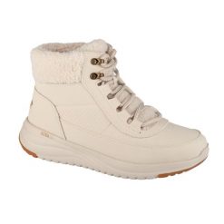 Buty zimowe damskie, On-The-Go Stellar - Alpine Adventure. Białe obuwie sportowe Skechers, na zimę, z materiału, za kostkę, bez zapięcia, trekkingowe. Za 585.00 zł.