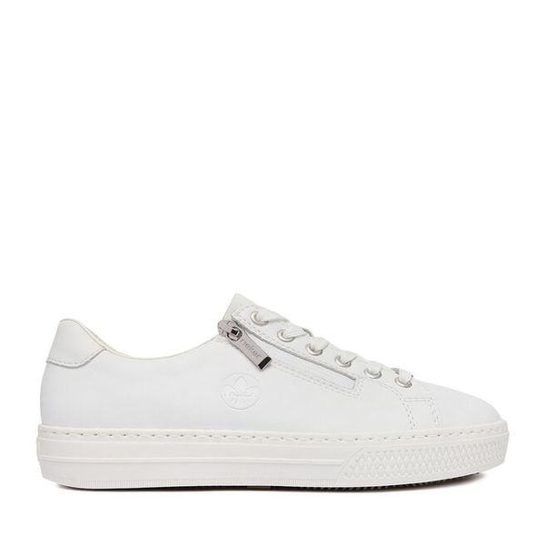 Tenisówki Rieker. Białe trampki Rieker, bez wzorów, bez zapięcia. Za 359.99 zł.