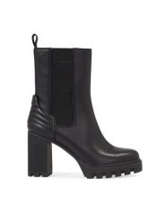 Calvin Klein Jeans Botki Platform Chelsea Lth Wn YW0YW01140 Czarny. Czarne botki Calvin Klein Jeans, bez wzorów, z jeansu, bez obcasa, na słupku, bez zapięcia. Za 776.50 zł.