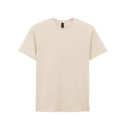 Bawełniana Koszulka Unisex Dla Dorosłych W Miękkim Stylu. Brązowe bluzki GILDAN, xl, bez wzorów, z bawełny, sportowe, bez kołnierzyka, bez ramiączek. Za 48.99 zł.