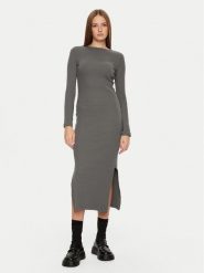 Brave Soul Sukienka codzienna LDRJ-624CAMILA Szary Regular Fit. Szare sukienki Brave Soul, na co dzień, xs, bez wzorów, z syntetyku, bez kołnierzyka, bez ramiączek, proste. Za 59.99 zł.