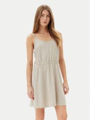 Vero Moda Sukienka letnia Mymilo 10303689 Beżowy Regular Fit. Brązowe sukienki Vero Moda, na lato, xxl, bez wzorów, z wiskozy, bez kołnierzyka, bez ramiączek. Za 99.99 zł.