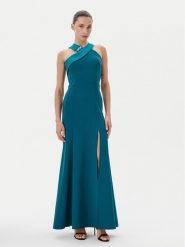 Rinascimento Sukienka wieczorowa CFC0019847002 Zielony Regular Fit. Zielone sukienki Rinascimento, xs, bez wzorów, z syntetyku, wizytowe, bez kołnierzyka, bez ramiączek. Za 389.99 zł.