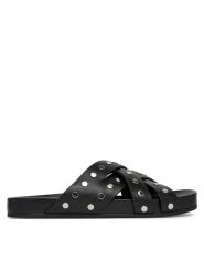 MICHAEL Michael Kors Klapki Irene 40S5IRFS5L Czarny. Czarne klapki MICHAEL Michael Kors, bez wzorów, ze skóry, bez obcasa. Za 439.99 zł.