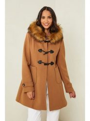 Le Comptoir du Manteau Płaszcz przejściowy w kolorze karmelowym rozmiar: 42. Brązowe płaszcze Le Comptoir du Manteau, bez wzorów, z wełny, bez kaptura. Za 153.71 zł.