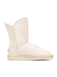 Blackfield Botki zimowe "Ocean" w kolorze kremowym rozmiar: 40. Brązowe botki Blackfield, na zimę, z aplikacjami, z materiału, z okrągłym noskiem, bez obcasa, bez zapięcia. Za 169.67 zł.