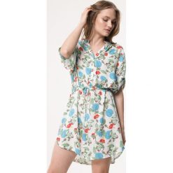 Biała Sukienka Disarmed. Białe sukienki Born2be, l, bez wzorów, bez kołnierzyka, bez ramiączek, mini. Za 54.99 zł.